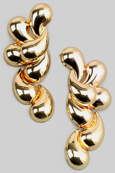 Swirling Teardrop Post Earrings - #KE24898