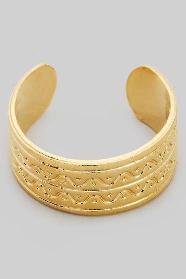 Wave Stack Pressed Toe Ring