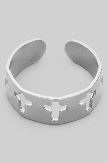 Cross Cut Out Toe Ring