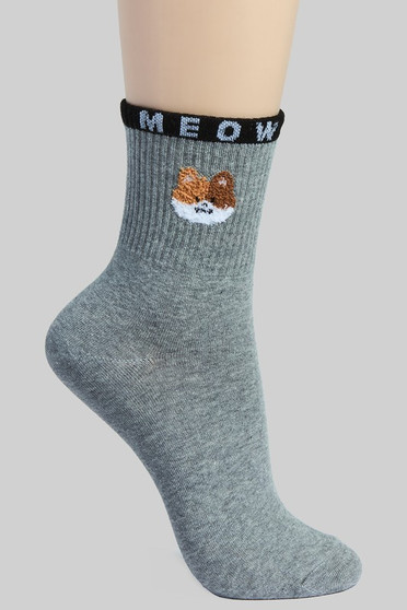 Calico Cat Meow Socks