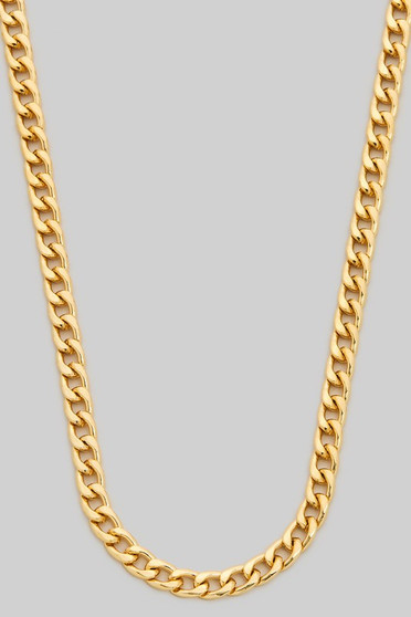 Lavish Brass Cuban Chain Necklace
