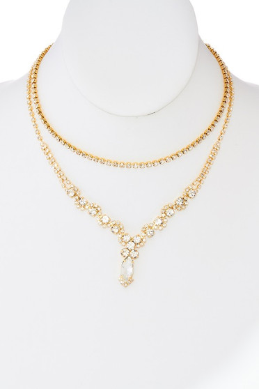 3 Piece Bridal Choker Necklace Set