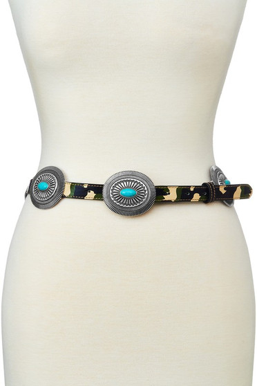 Western Concho Camo Belt