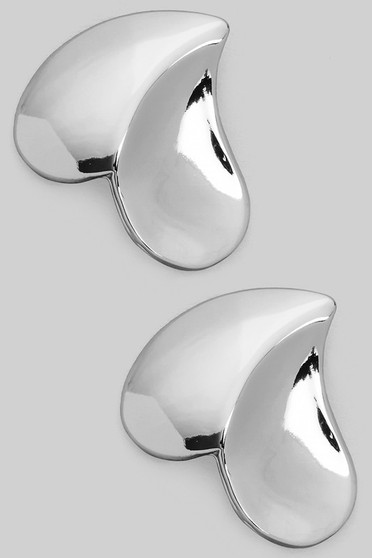 Curved And Pressed Drop Earrings