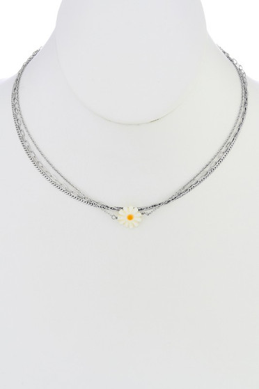 Dainty Layered Flower Choker Necklace
