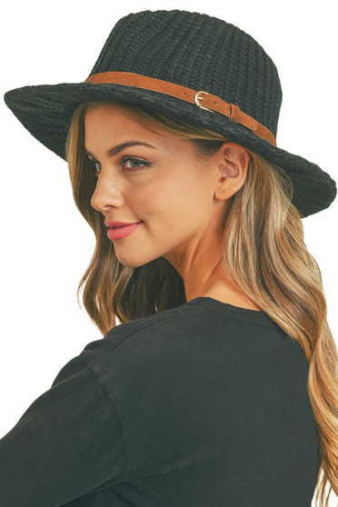 Crochet Belt Fedora Hat
