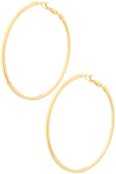 Solid Flat Hoop Earrings