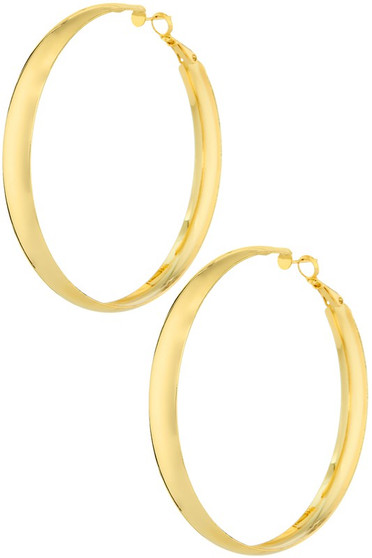 Flat Wide Hoop Earrings