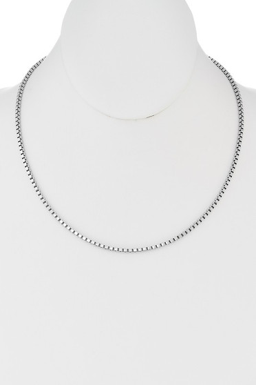 Dainty Box Chain Necklace