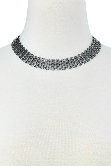 Net Chain Choker Necklace