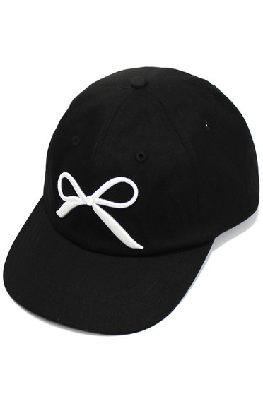 Embroidered Bow Cap With Adjustable Strap