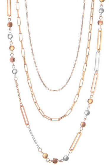 Long Disc Detail Necklace Set