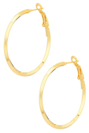 Flat Curve Hoop Earrings