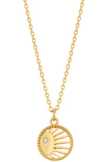 Half Sun Circle Pendant Necklace