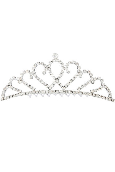 Diamond Heart Tiara Comb