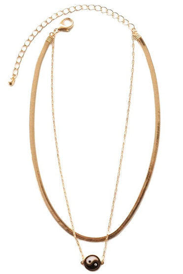 Yin Yang Layered Choker Necklace