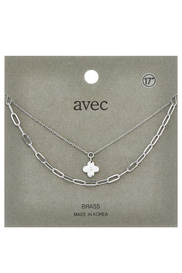 Clover Pendant Layered Necklace - #INC393-0