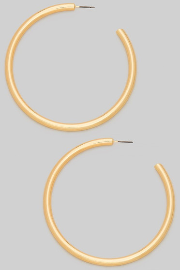 Tube Open Hoop Earrings  - #YE0009