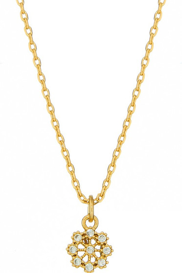 Mini Cz Flower Pendant Necklace