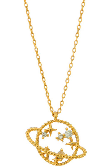 Ring Planet Pendant Necklace - #GN7243