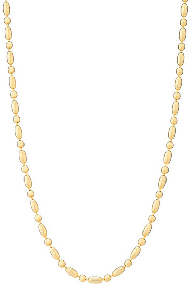 Round And Oval Bead Chain Necklace 