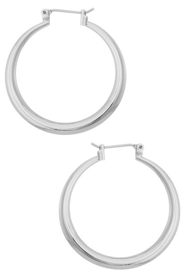 Brass Hollow Hoops.  - #HR332