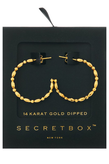 Gold Dipped Hoop Earrings