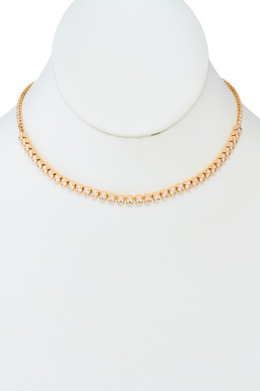 Cubic Zirconia Choker Necklace - #17856CR