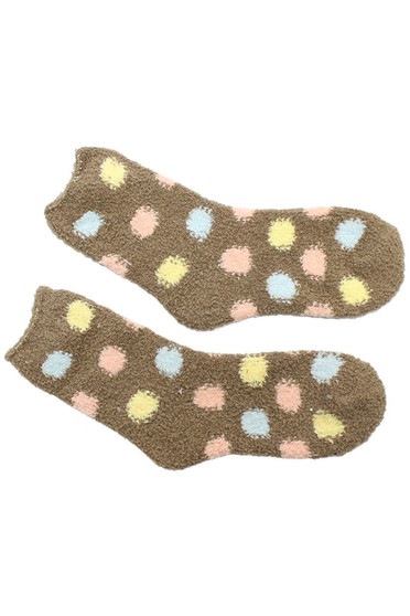   Polka Dot Furry Socks.