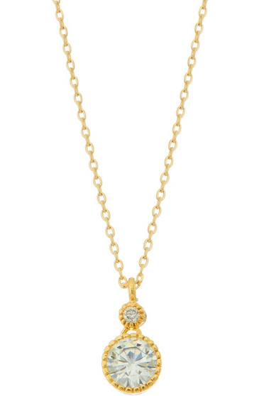 Round Rhinestone Pendant Necklace