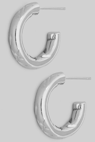 Brass Tube Hoops With Slash Marks
