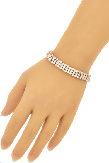 Cz Tennis Bracelet  - #84071-G41