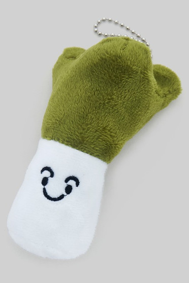 Green Onion Plush Bag Charm Keychain