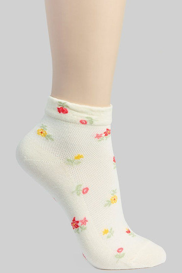 Various Flower Pattern Ankle Socks