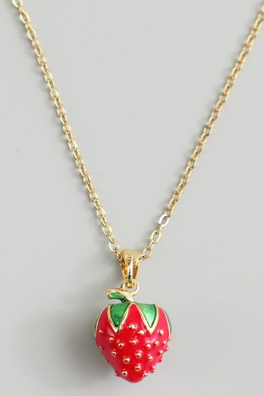 Strawberry Pendant Necklace