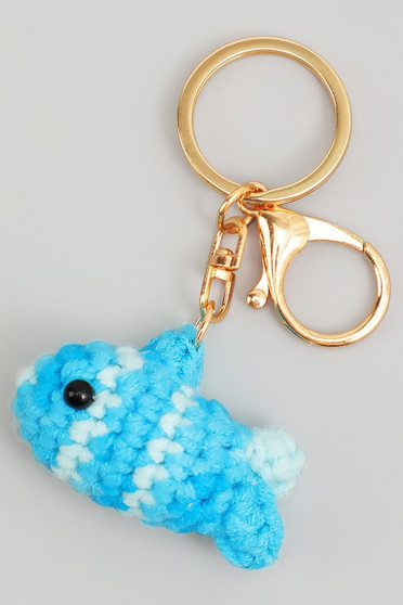 Crochet Fish Bag Charm Keychain