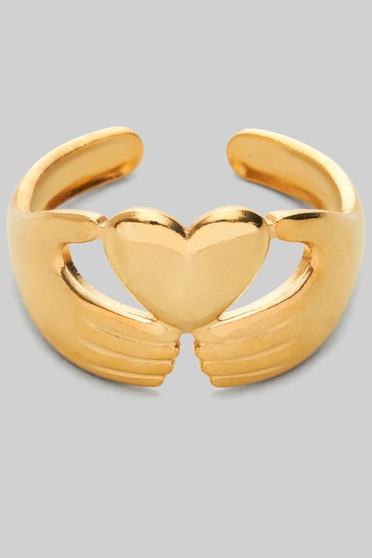Heart Hands Ring