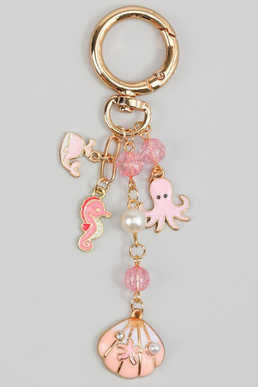 Sea Charm Themed Bag Charm Keychain