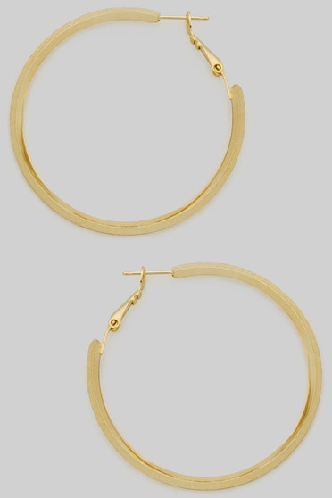 Diamond Cut Brass Hoops