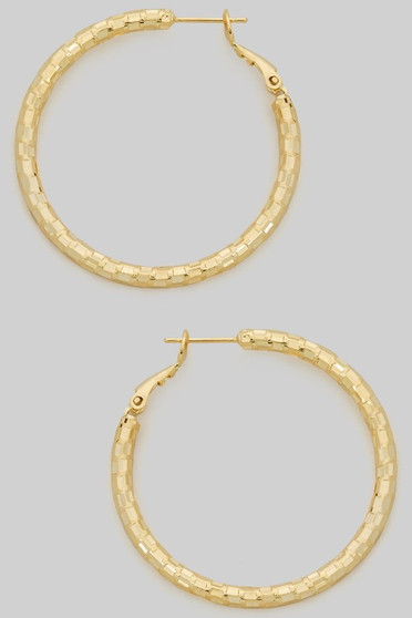 Pressed Textured Hoops