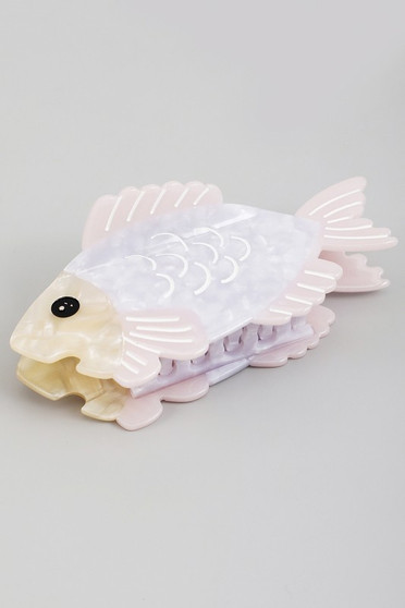 Marbled Acrylic Pastel Fish Hair Clip