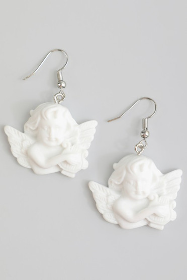 Harp Cherub Drop Earrings
