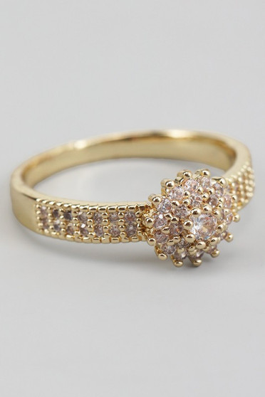 Brass Micro Pave Brass Ring