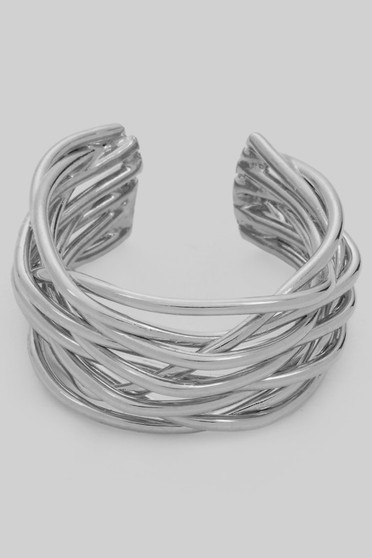 Intertwined Brass Bar Ring