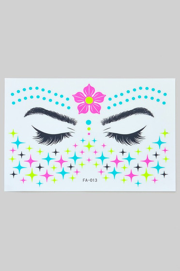 Flower Glitter Face Sticker Tattoo