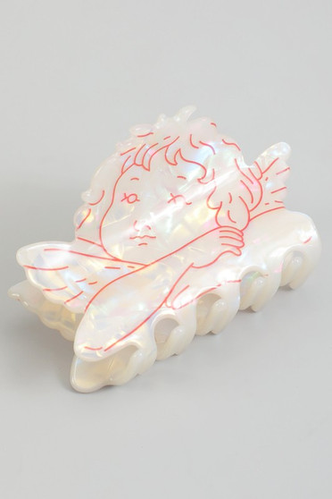 Marbled Acrylic Angel Hair Clip