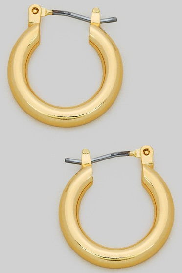 Small Brass Hinge Hoop Earrings