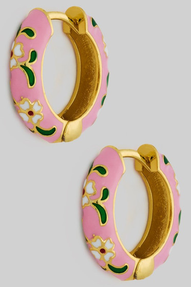 Flower Lacquered Hoops