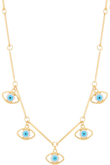 Evil Eye Charm Chain Necklace