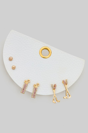 Three Pair Golf Club Stud Set